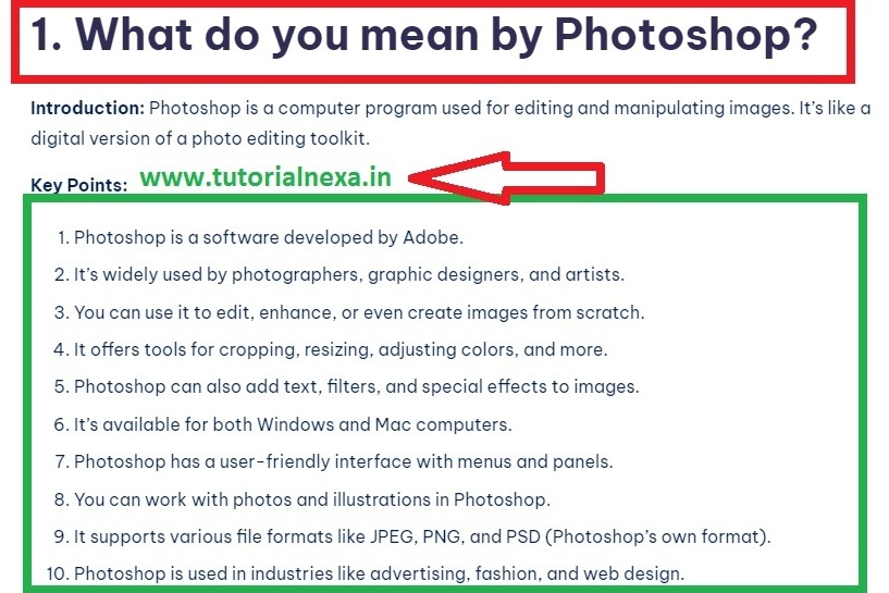 Photoshop :Digital Image Editing