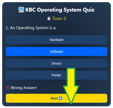 MCQ: Operating System-9th class