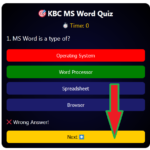 MCQ: MS-WORD CLASS-9TH