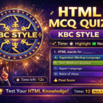 MCQ QUIZ: HTML