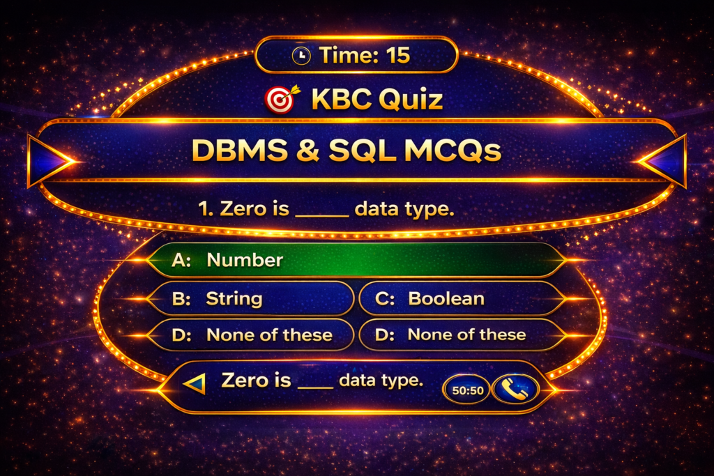 MCQ: RDBMS AND MYSQL