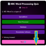 MCQ: Word Processing Advance-10th class