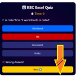 MCQ: EXCEL- Class 10th