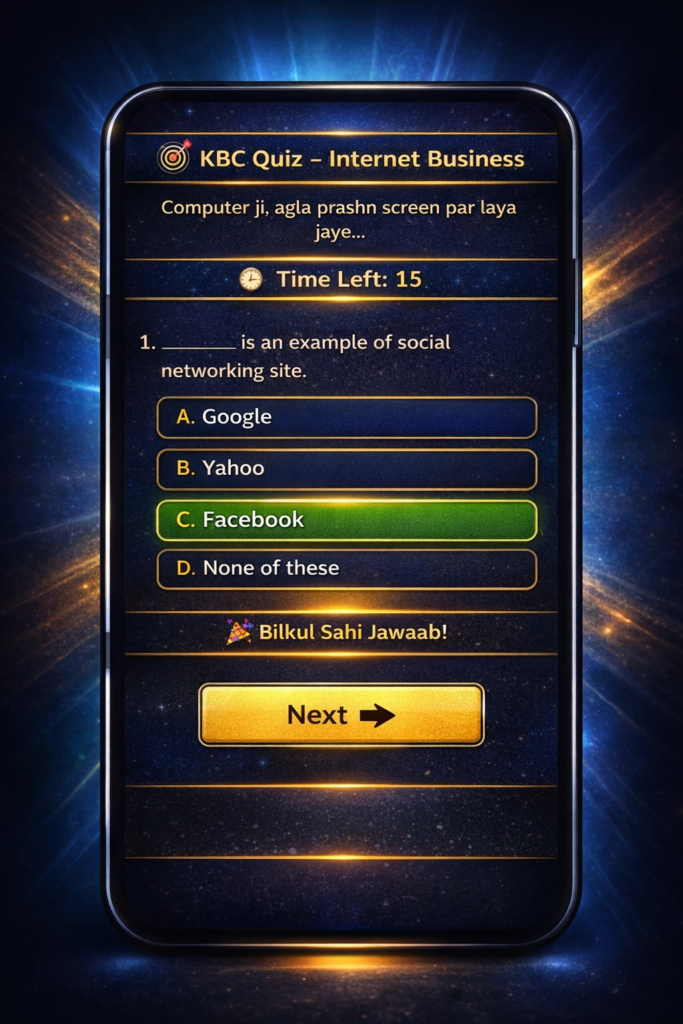 MCQ: Internet Business